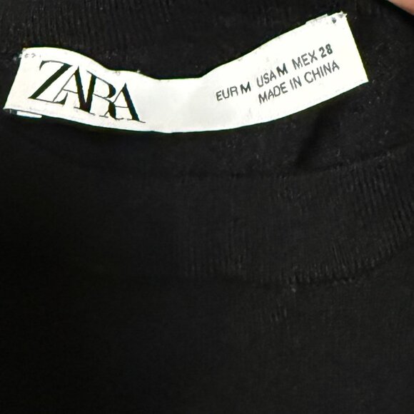Zara Basic Basic Plain Long Sleeve Sweater in Black - Picture 6 of 8